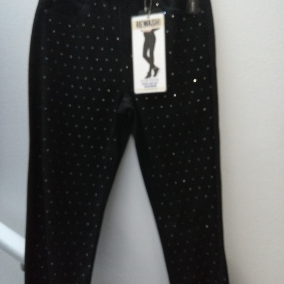 Rewash NWT black polka dot jean size 1R - Picture 5 of 5